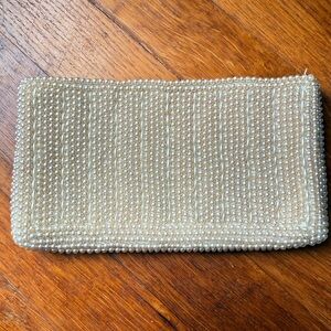 Elegant Pearl-Embellished Clutch